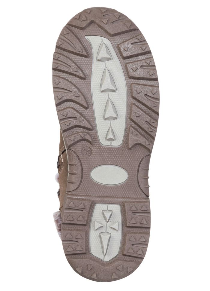 Fodrade damst&ouml;vlar, vinterskor, med dragkedja TAUPE