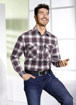 Rutig skjorta i 2 färger BORDEAUXGRÅ RUTIG