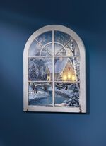 LED-bild p&aring; tr&auml;ram 