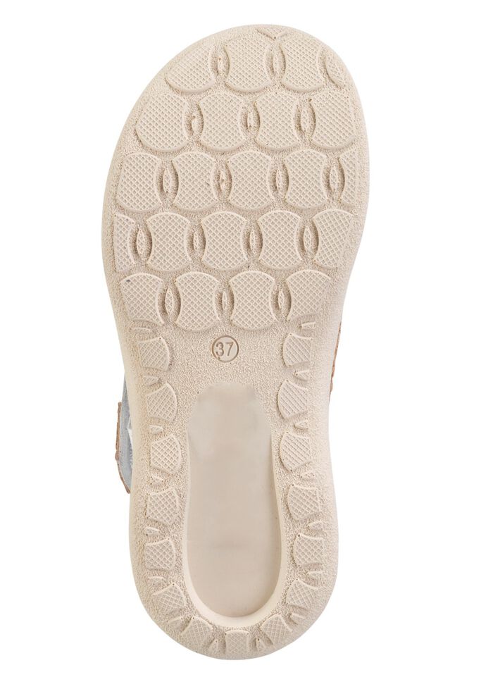 Sandal med st&aring;ngband med korkkanter 