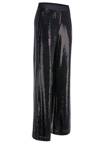Byxor med glittrande paljetter 