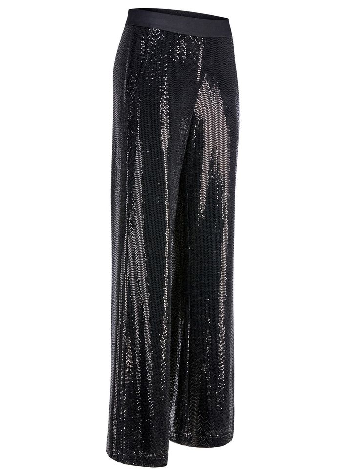 Byxor med glittrande paljetter 