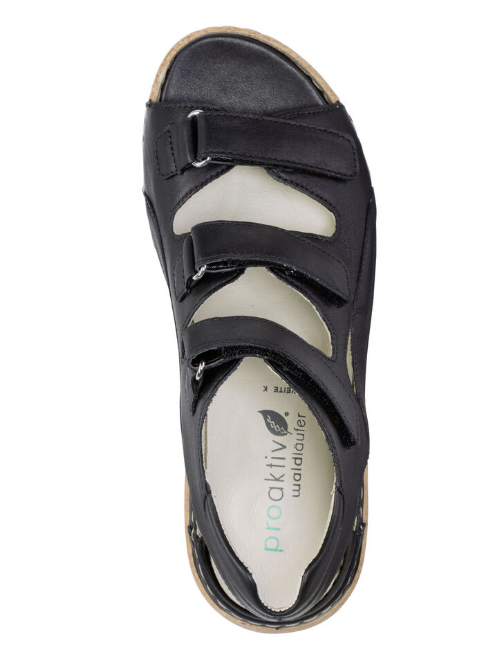 Ranger-sandal av läder SVART