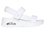 SKECHERS sandal tillverkad av stretchigt textilmaterial VIT