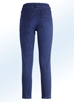 Jeans med trendig prickdesign M&Ouml;RKBL&Aring;