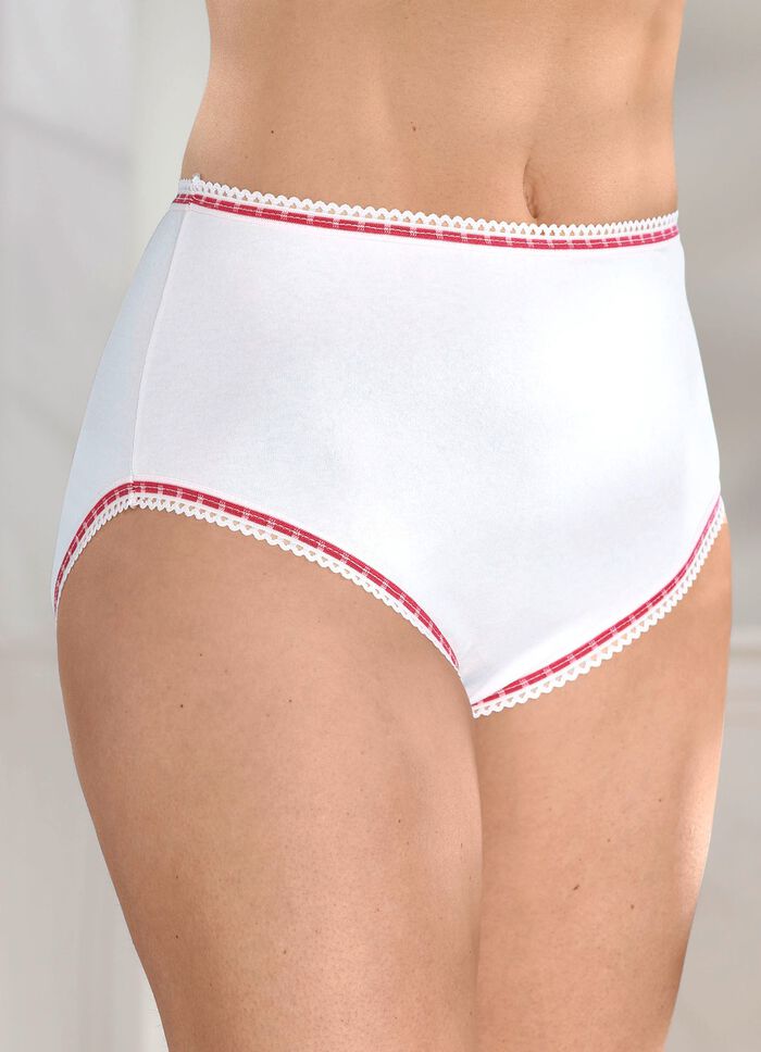 Paket med sju trosor med kontrasterande detaljer 