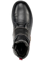 Waldläufer, bekväma damstövlar, bredd H, med uttagbar fotbädd SVART RÖD