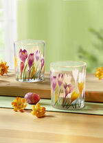 Lykta, set om 2, gjord av glas 