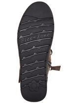 ELENA EDEN skosko med sn&ouml;rning av mocka TAUPE