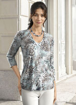 tröja i jacquard finstickad 