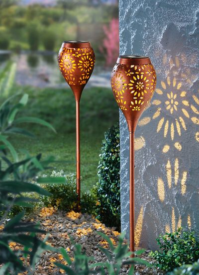 Solcellslampa f&ouml;r tr&auml;dg&aring;rden, 2-pack 