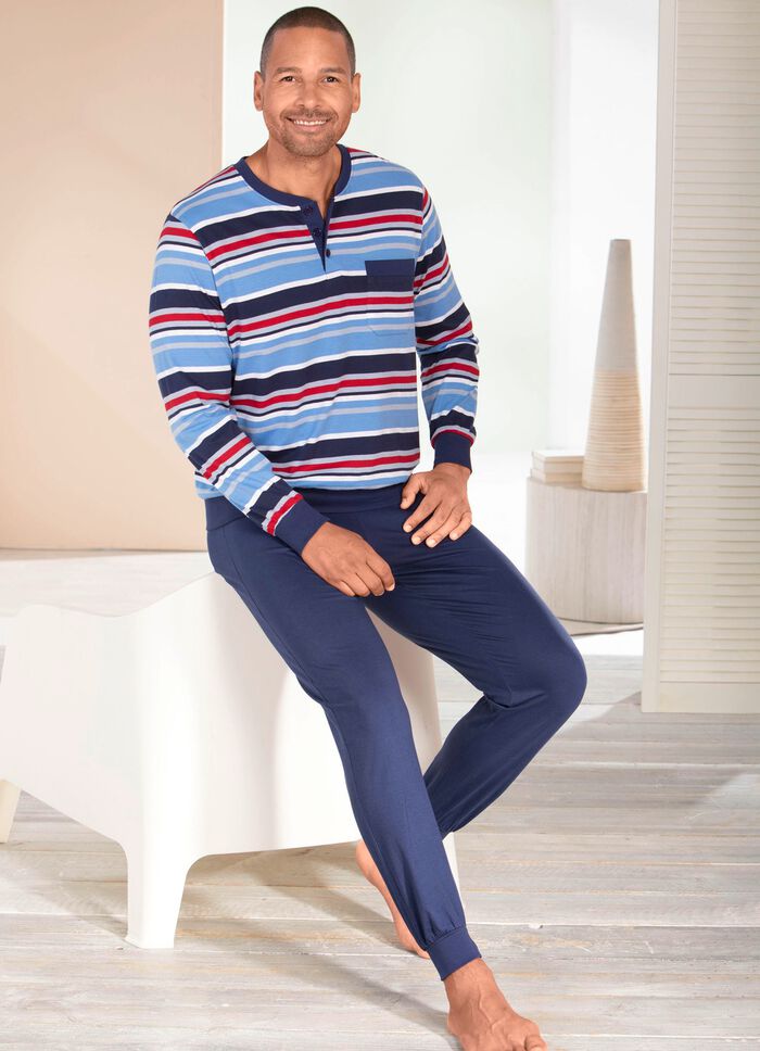 Tv&aring; paket pyjamas med knappsl&aring; och muddar 