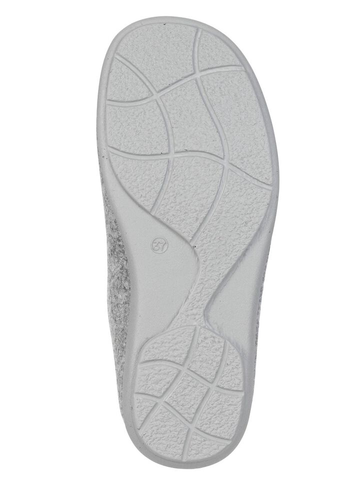 Laurina, klassiska damtofflor, med avtagbar fotb&auml;dd HELLGRAU