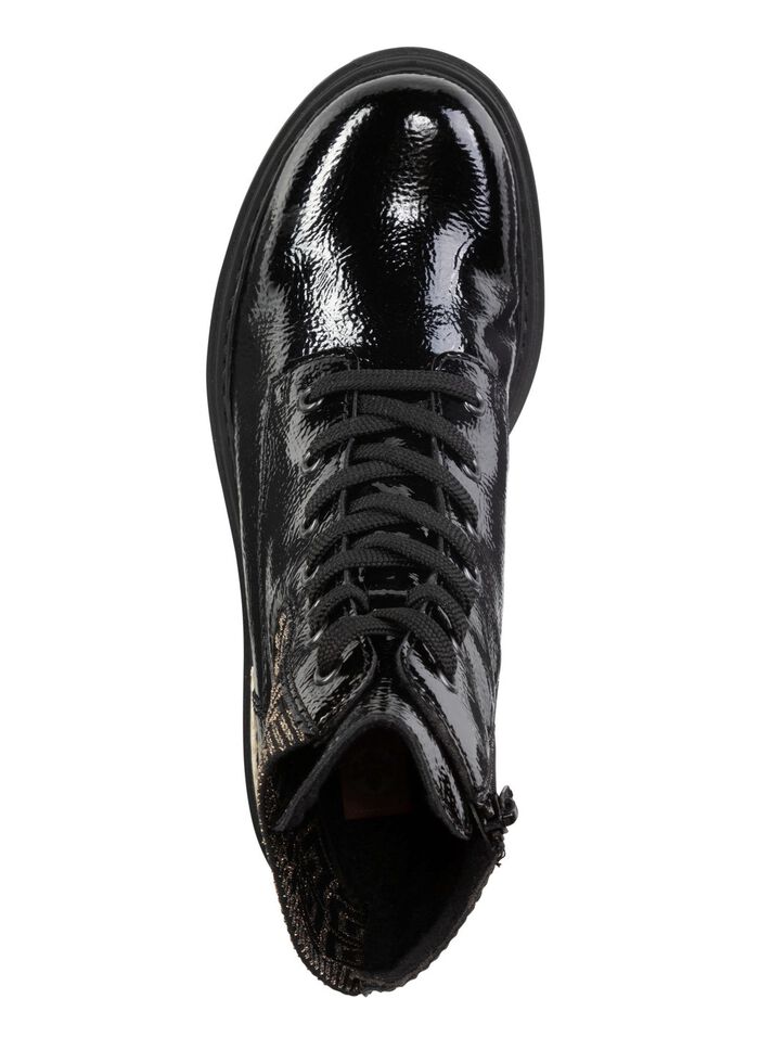 Rieker, snygga damst&ouml;vlar, vinterskor, med dragkedja SVART-GULD