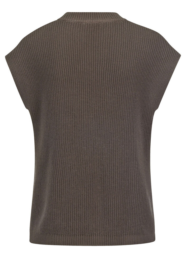 Tröja med nedsänkta axlar TAUPE