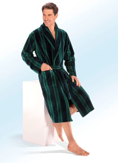 Dubbelvikt badrock med sjalkrage 