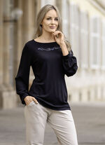 Skjorta med sofistikerade veckade kanter 