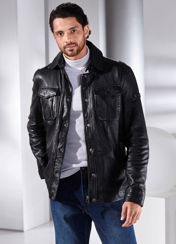 Kort skinnjacka fr&aring;n &ldquo;Cabrini&rdquo; 