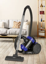 Dammsugare i behållare med automatisk sugkraftreglering 