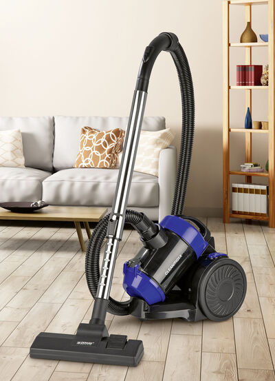 Dammsugare i behållare med automatisk sugkraftreglering 