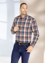 King's Road skjorta med button-down krage TERRAKOTTA