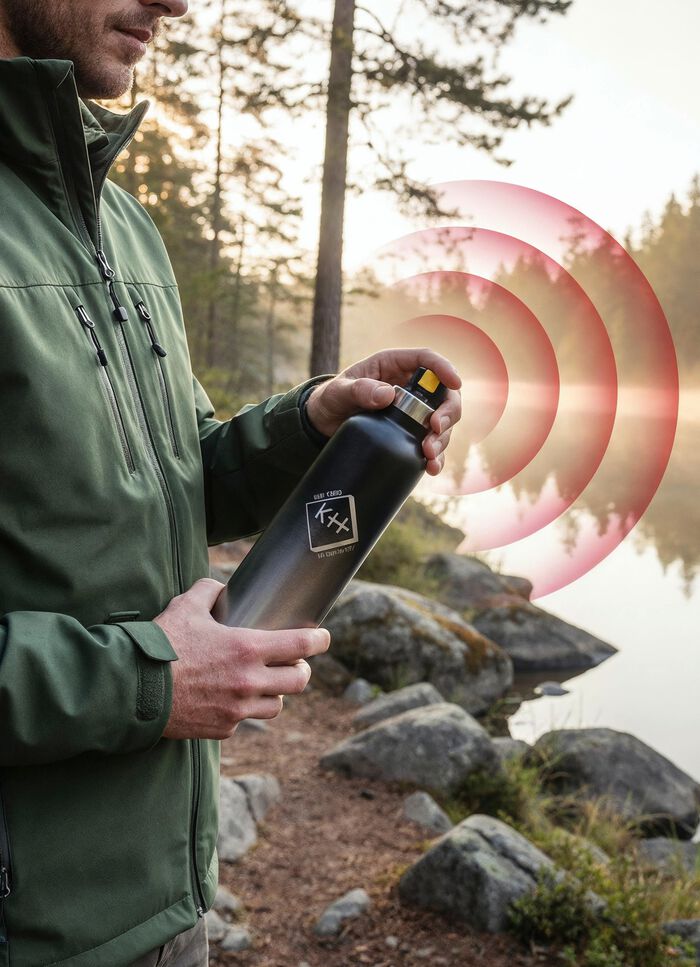 Vattenflaska med alarm 