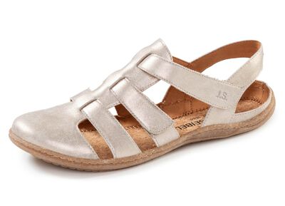 Josef Seibel, eleganta damsandaler, vidd G, med kardborrekn&auml;ppning 