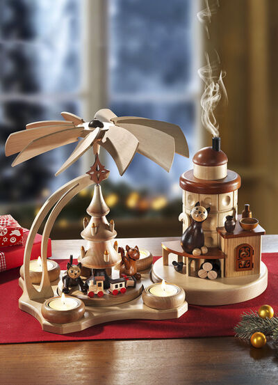 ZEIDLER Erzgebirge dekorationer gjorda av trä 