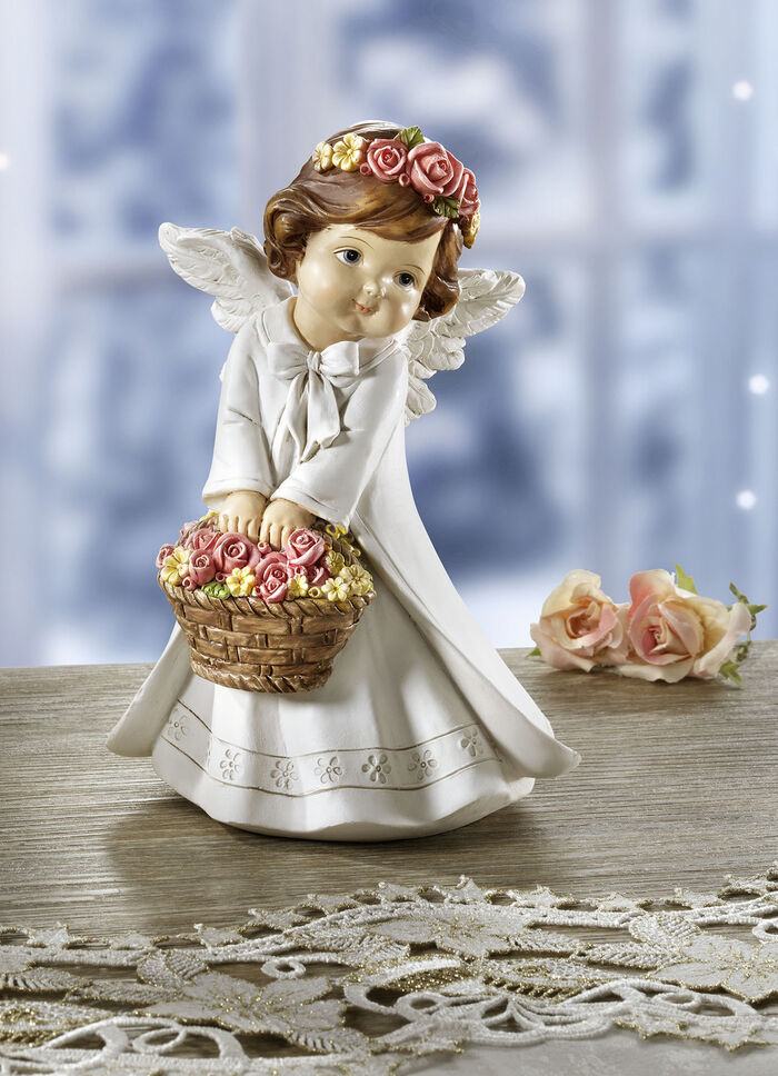 Ängel med rosenkorg 