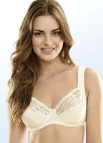 Viania tvåpack bygelbehåar med elastisk spets 1X SCHWARZ, 1X SEKT