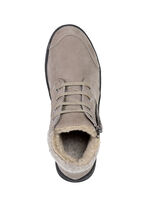 ELENA EDEN, fodrade damstövlar, vinterskor, bredd H, med uttagbar fotbädd TAUPE