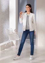 kort kavaj med fickor med dragkedja 