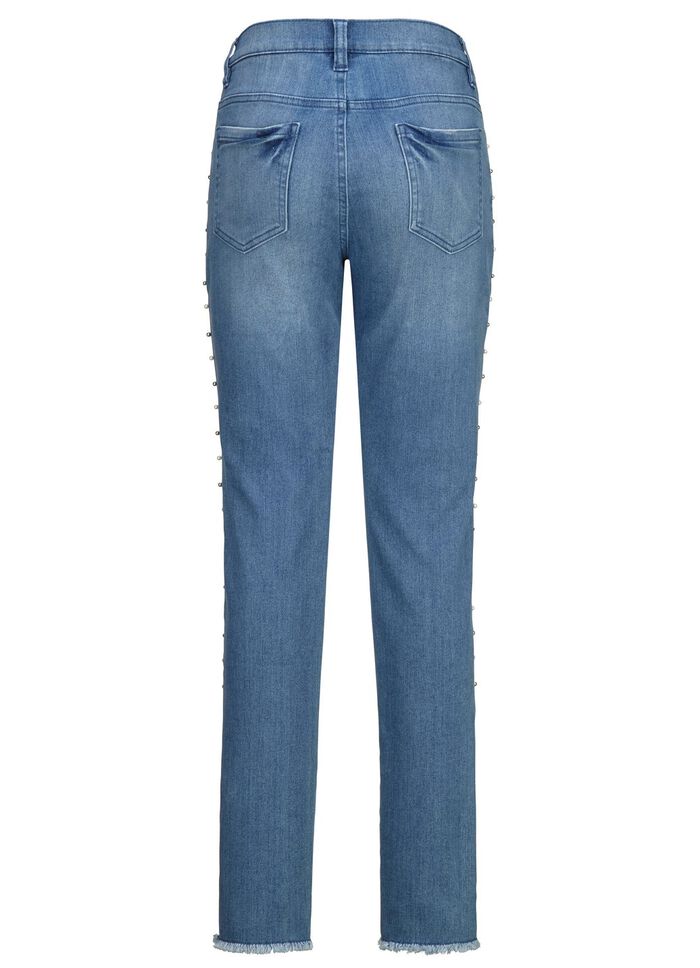 Eleganta jeans med fina dekorativa p&auml;rlor 