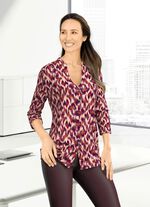 Skjortblus med st&aring;krage 