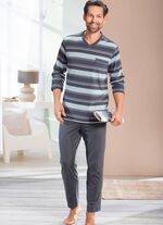 Tv&aring;pack pyjamas med v-ringning och &ouml;ppna f&aring;llar 