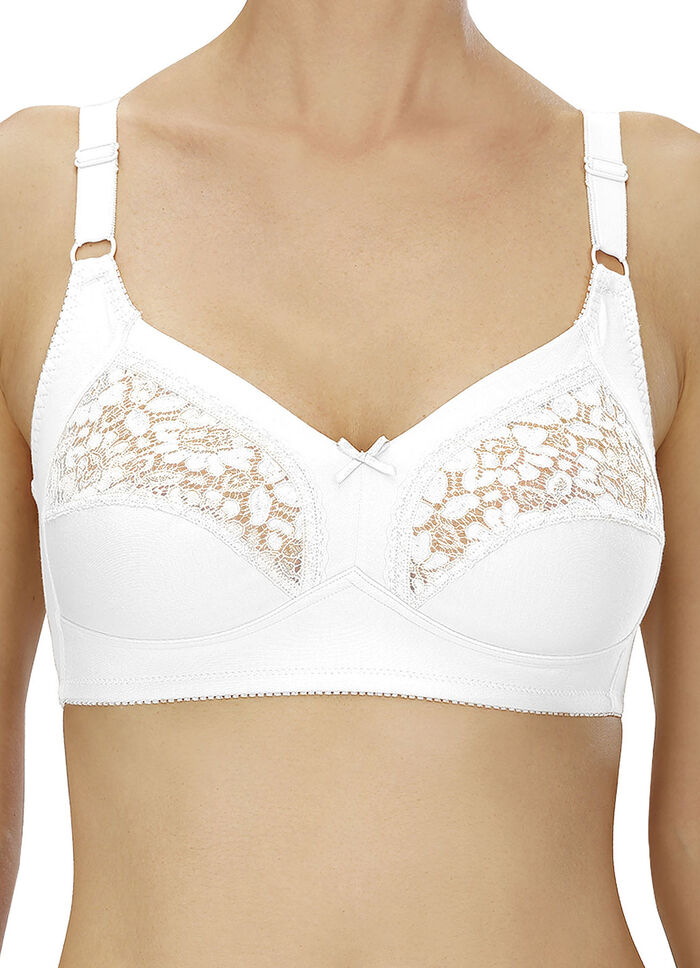 Naturana tvåpack-bh med spets i övre kupor VITT PULVER