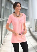 Tunika med V-ringning i 2 f&auml;rger 