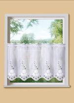 Broderad kort persienn med b&ouml;jd finish 