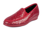 Mockasiner i elegant krokodillook, 