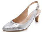 ELENA EDEN slingpumps i elegant form SILVER