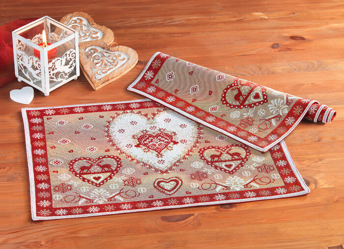 Bordstablett, 2 delar RÖDFÄRGAD