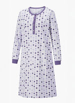 Två-pack nattskjortor, lång ärm med knappslå och muddar FUCHSIA/LILAC