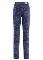 Jeans med trendig djurpälsdesign 