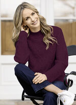 Tröja i pärlhalsband BORDEAUX