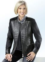 kort jacka i reptildesign 