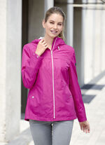 Funktionsjacka med fast huva MAGENTA