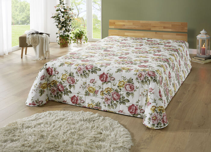 Överkast med rutig quilt och örngott, 