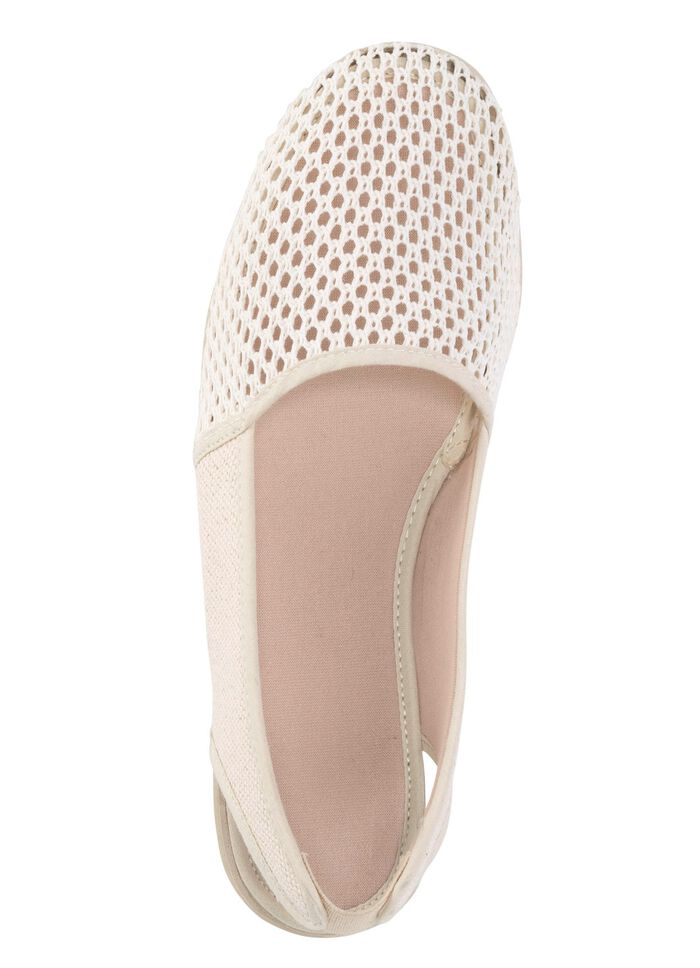 ELENA EDEN sandal av luftigt meshmaterial och textil med metalliskt skimmer 