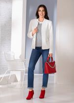 kort kavaj med fickor med dragkedja 