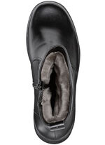 ELENA EDEN, fodrade damstövletter, vinterskor, bredd H, med lammskinn SVART